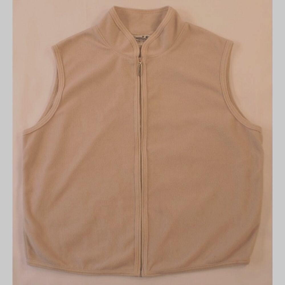 Northern Reflections Vest Tan Fleece Full Zip Size Medium